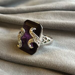 Vintage art deco amethyst ring